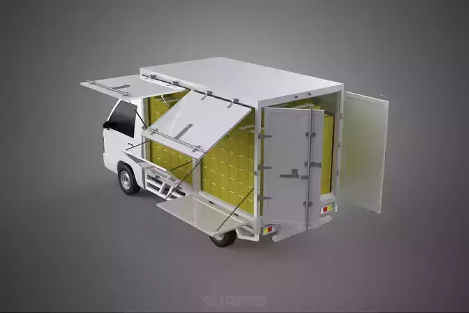 DELIVERY BOX TRUCK FREIGHT SHIPPING CARGO TRAILER CONTAINER CAR