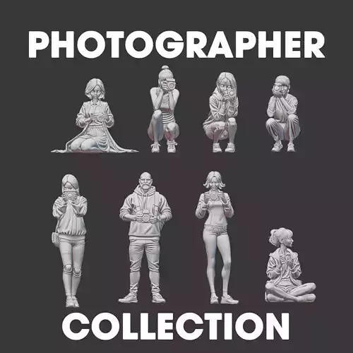 Photographer Figure  for Diorama 3D print model