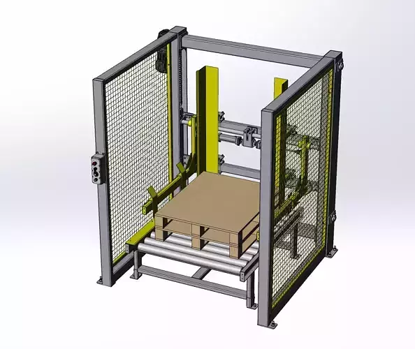 Automatic pallet warehouse 3D model