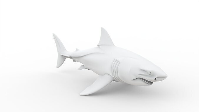 Great White Shark 3D Print Model 3D print model