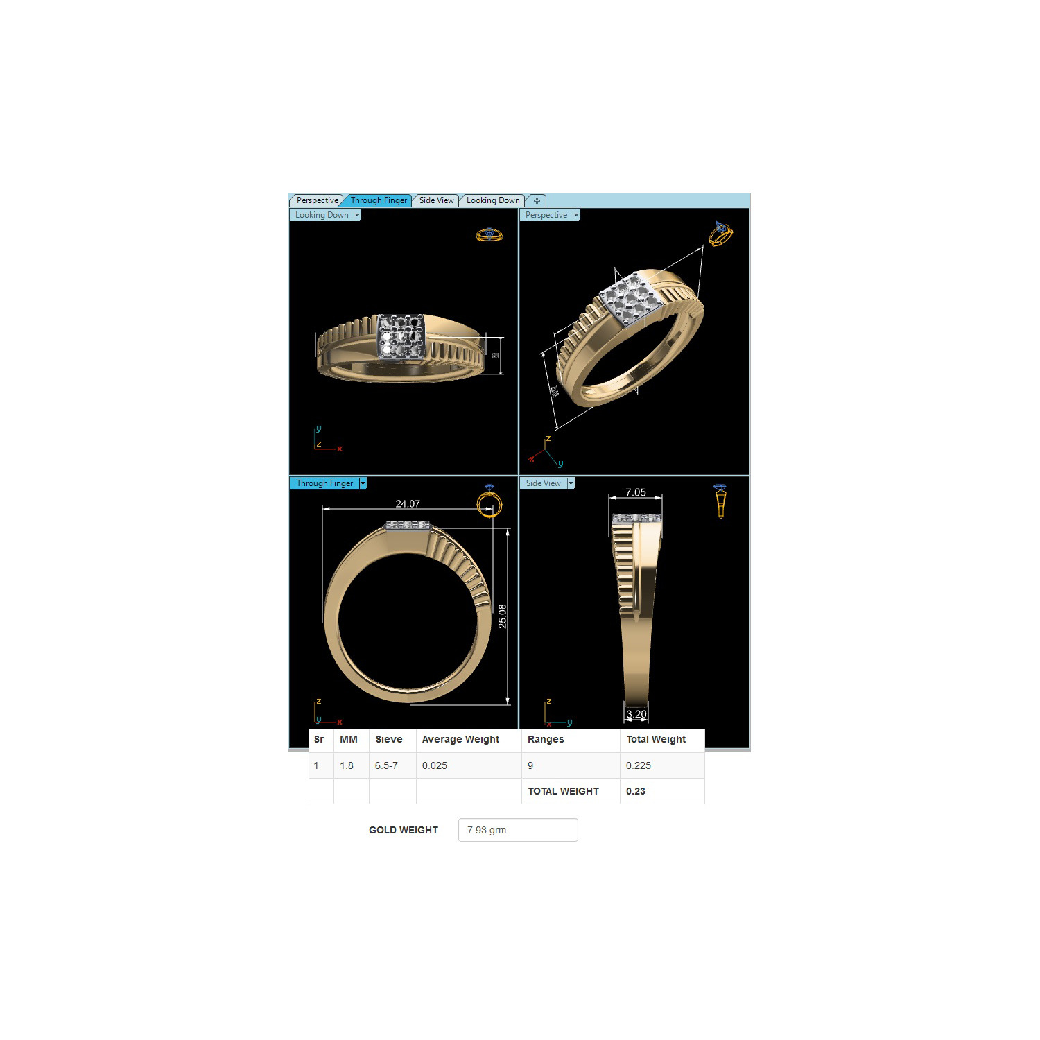 Women Ring Render 3dm STL MTL SLC JCD OBJ FBX Details 3D print model_24