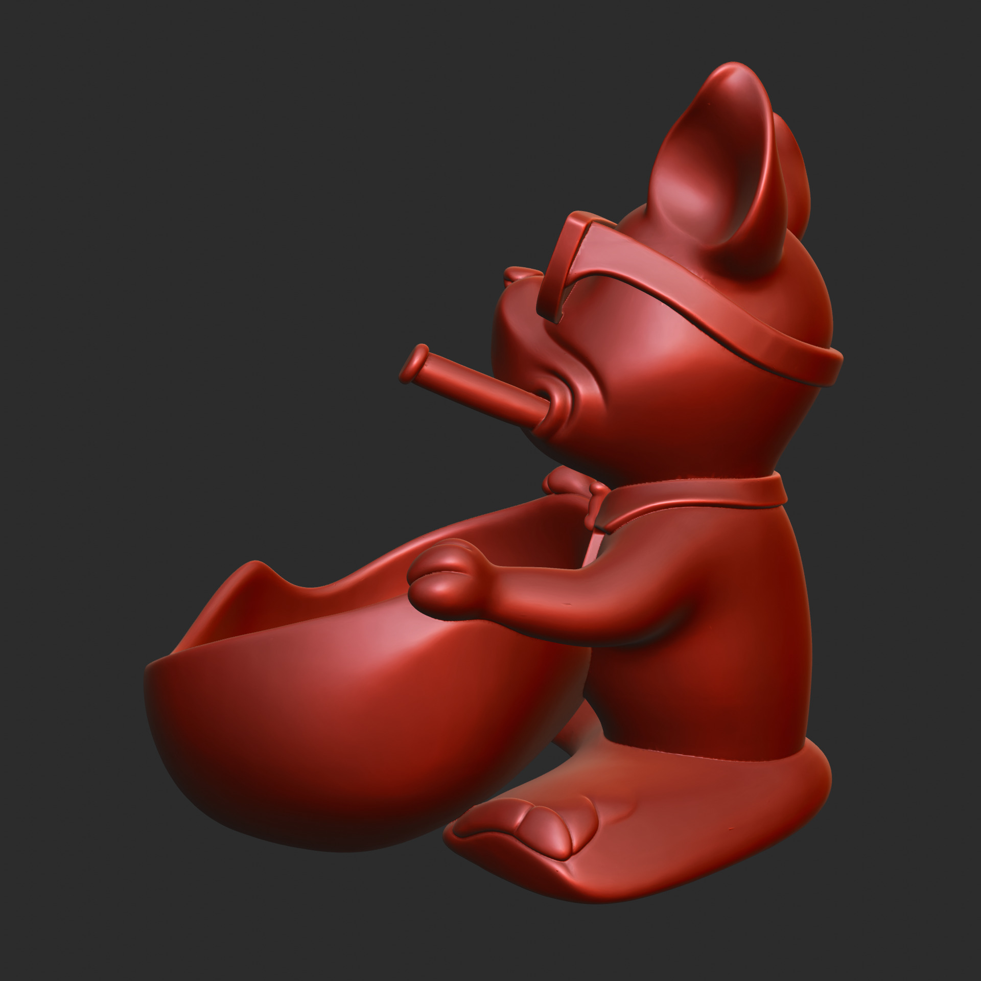 Bulldog Butler Bowl 3D print model_10