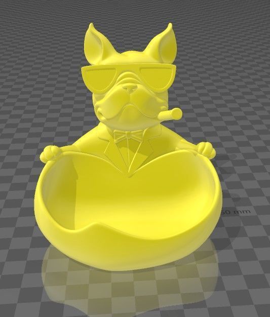 Bulldog Butler Bowl 3D print model_4