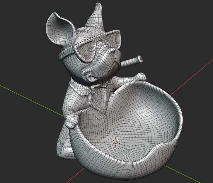 Bulldog Butler Bowl 3D print model_5