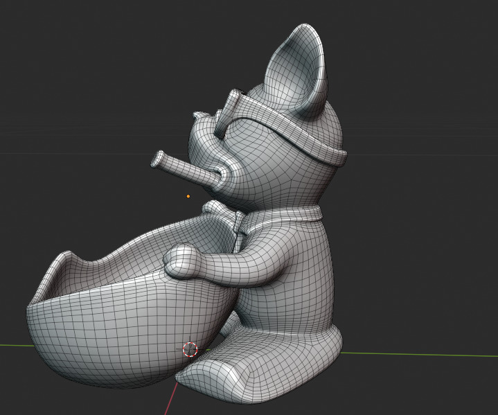 Bulldog Butler Bowl 3D print model_7