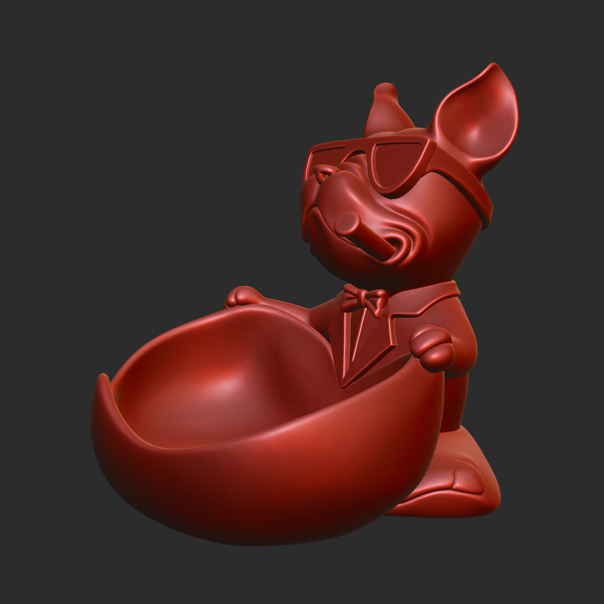 Bulldog Butler Bowl 3D print model_14