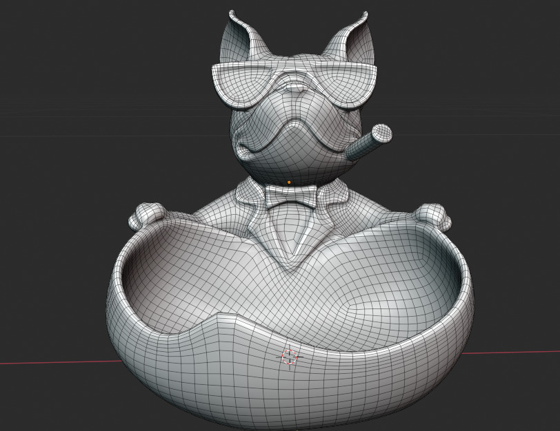 Bulldog Butler Bowl 3D print model_1