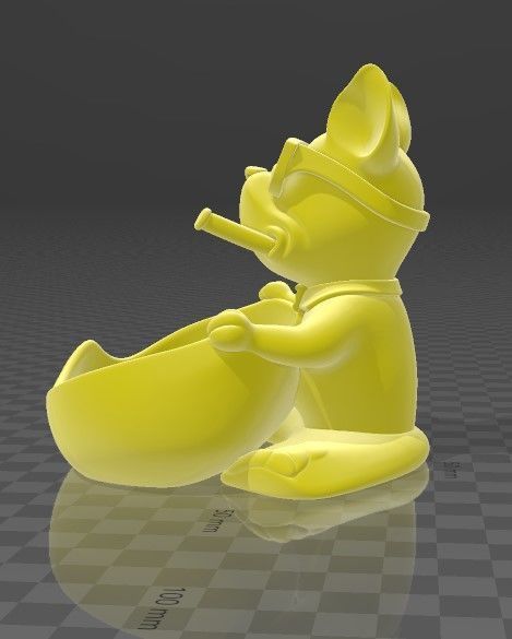 Bulldog Butler Bowl 3D print model_8