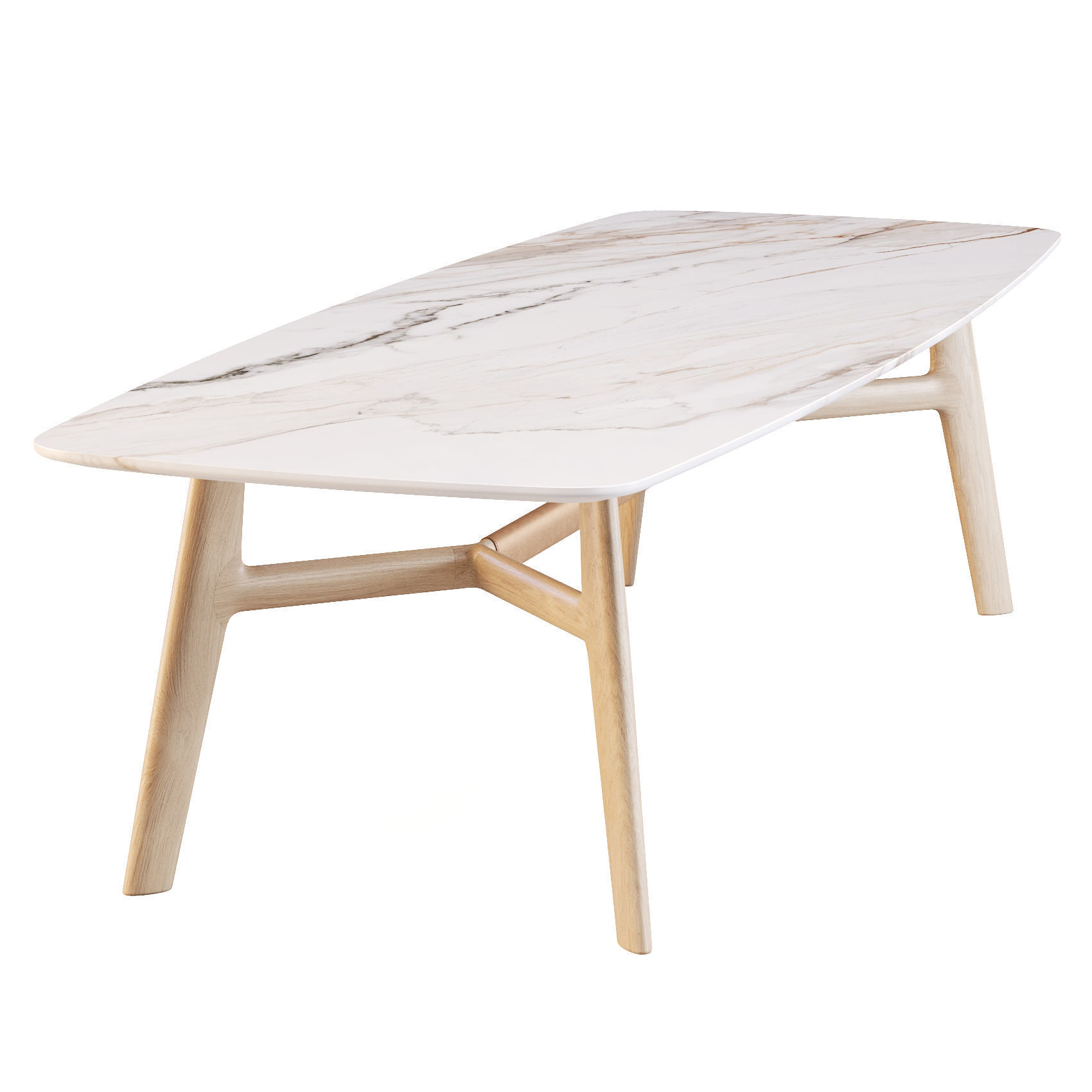 Poliform Curve Stone - Dining Tables 3D model_3