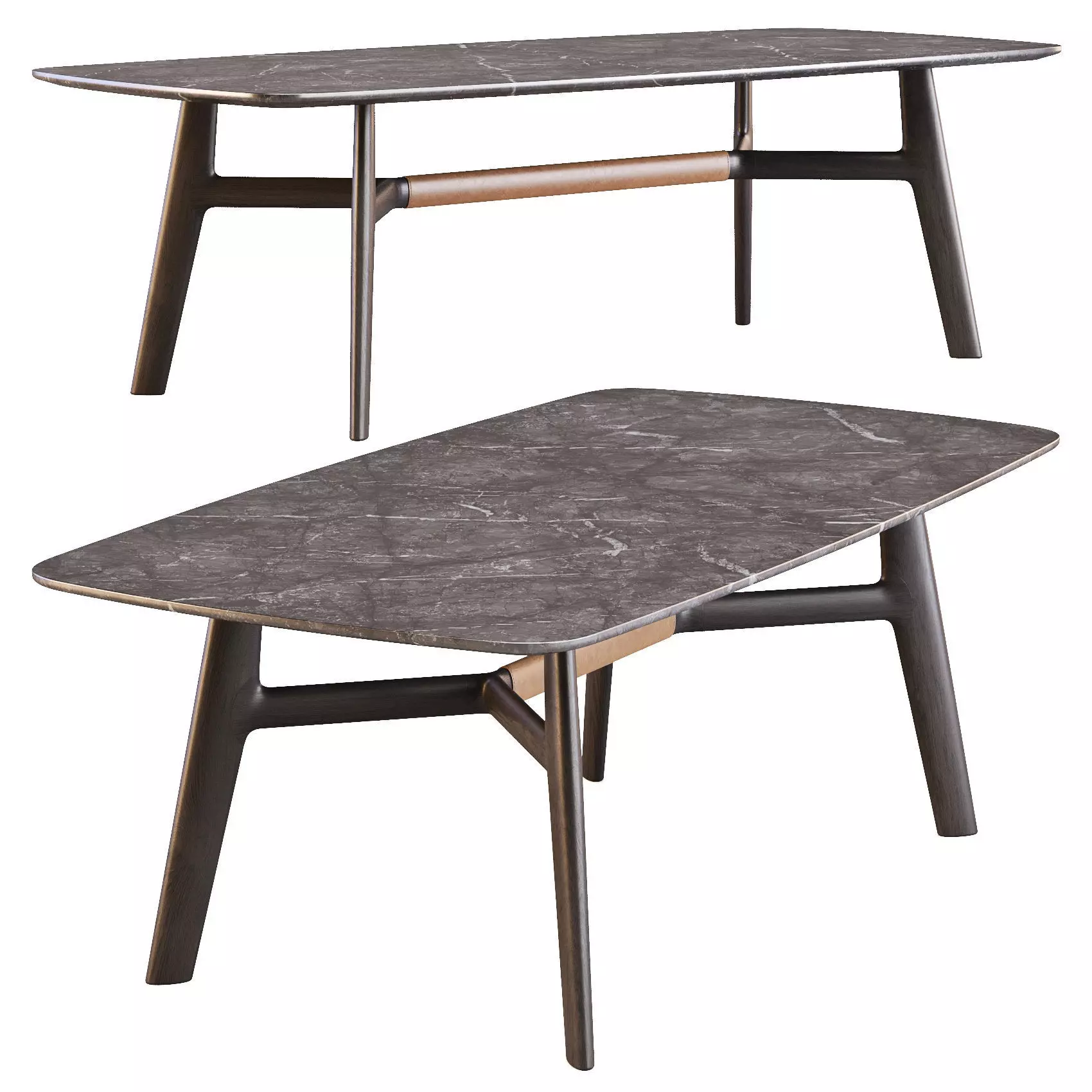 Poliform Curve Stone - Dining Tables 3D model_0