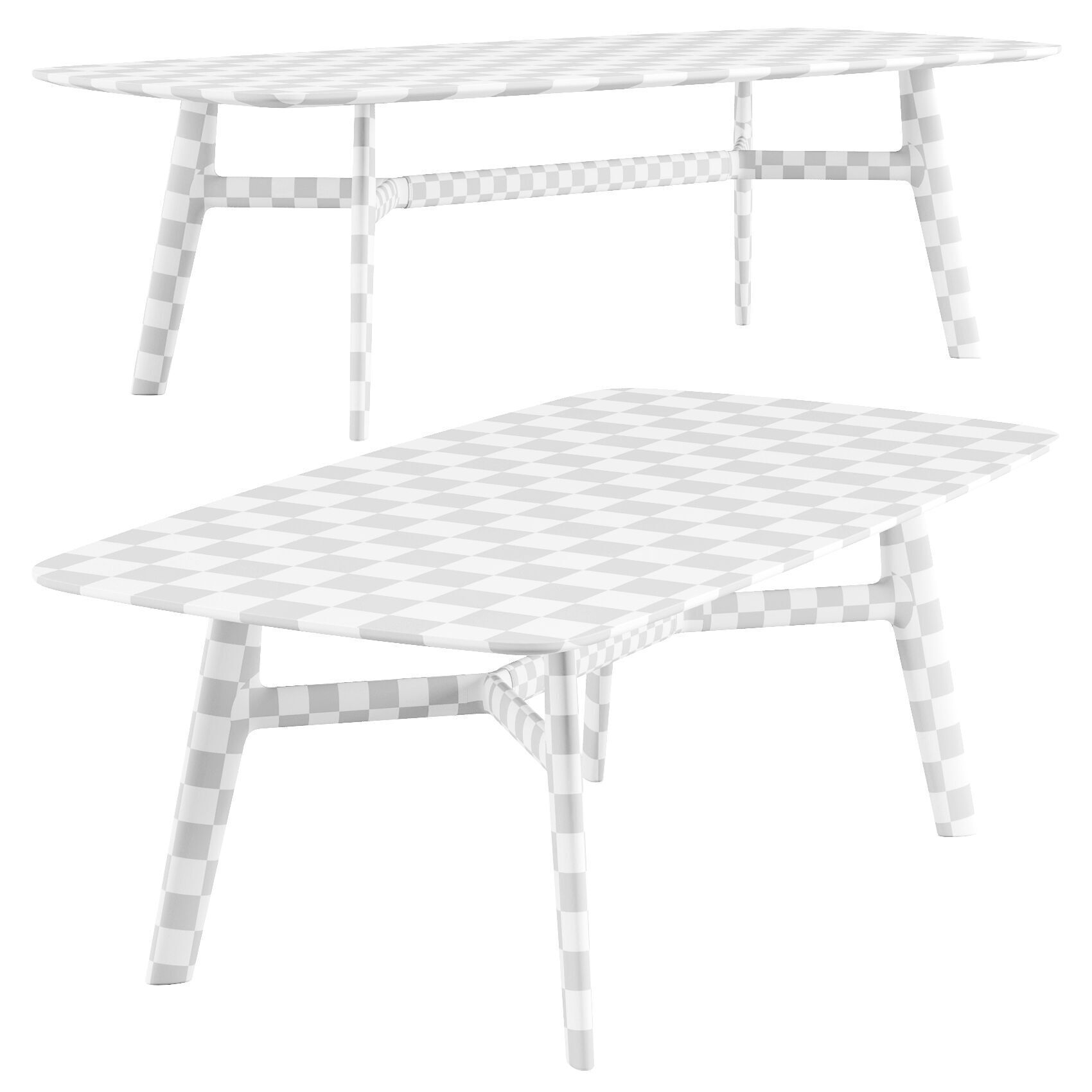 Poliform Curve Stone - Dining Tables 3D model_5