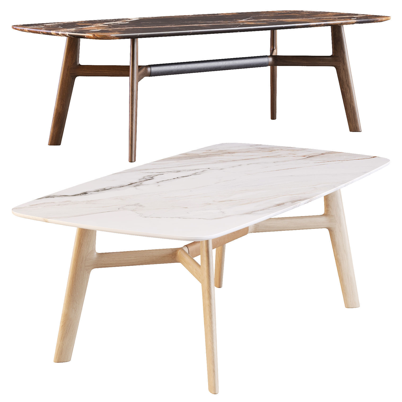Poliform Curve Stone - Dining Tables 3D model_4