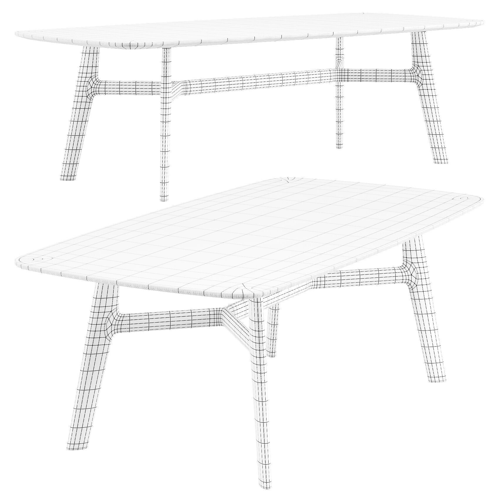 Poliform Curve Stone - Dining Tables 3D model_6