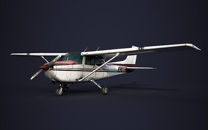 Cessna 172 Skyhawk  Low-poly 3D model
