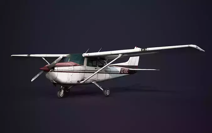 Cessna 172 Skyhawk  Low-poly 3D model