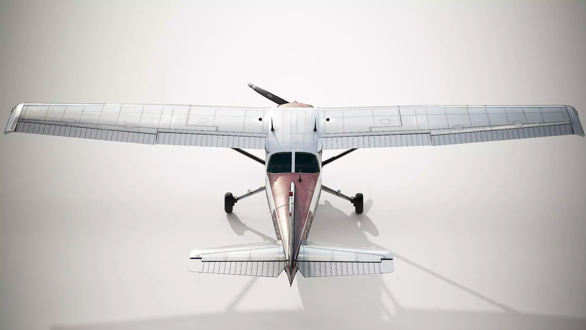 Cessna 172 Skyhawk  Low-poly 3D model_7