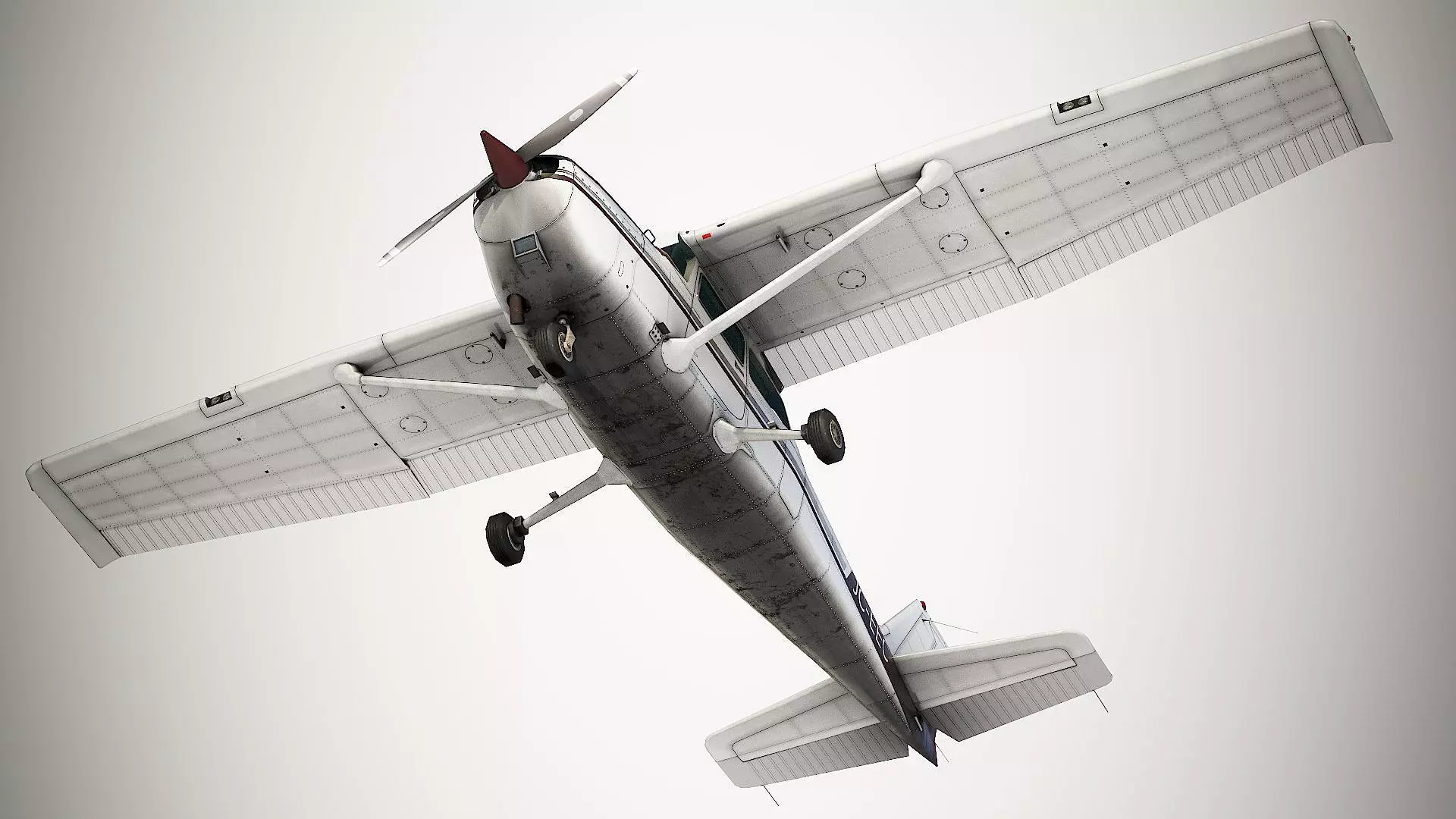 Cessna 172 Skyhawk  Low-poly 3D model_9