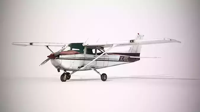 Cessna 172 Skyhawk  Low-poly 3D model Cessna 172 Skyhawk  Low-poly 3D model