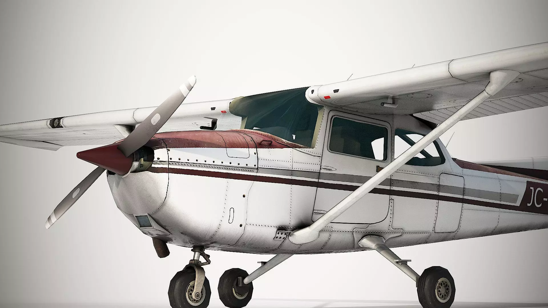 Cessna 172 Skyhawk  Low-poly 3D model_11