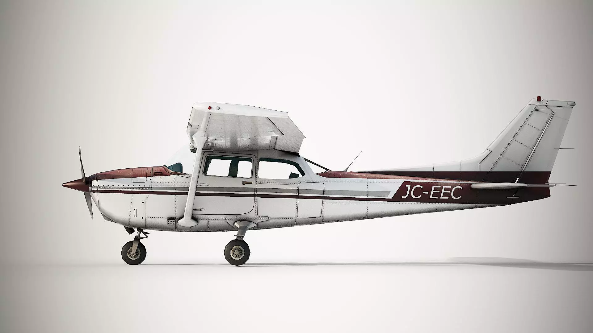 Cessna 172 Skyhawk  Low-poly 3D model_12