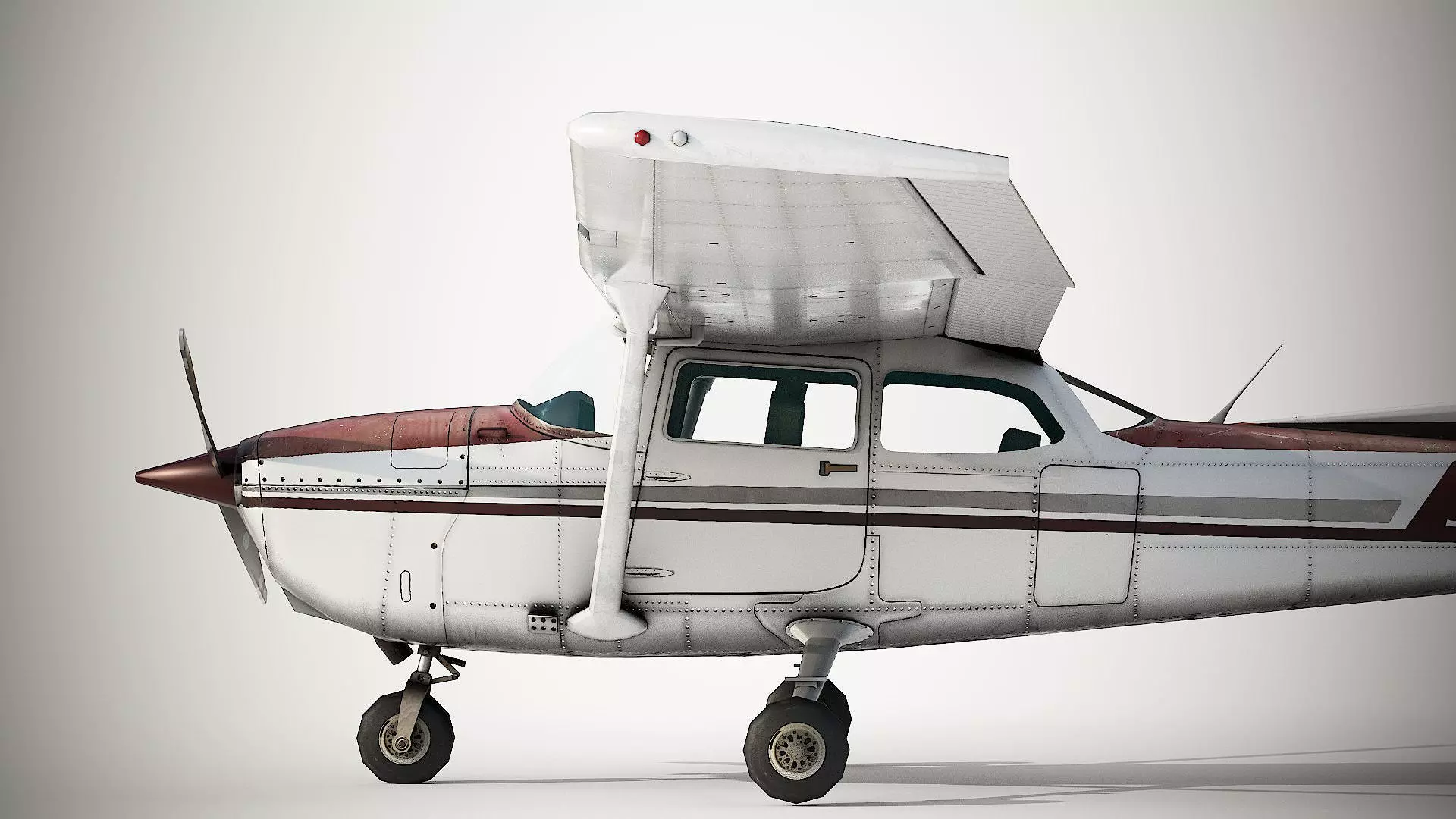 Cessna 172 Skyhawk  Low-poly 3D model_8