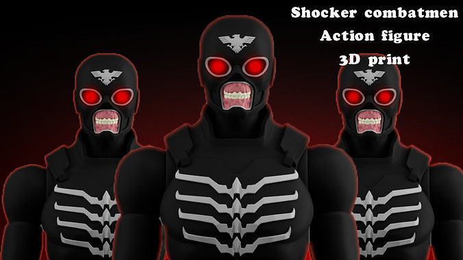 SHOCKER COMBATMEN ACTION FIGURE  3D print model