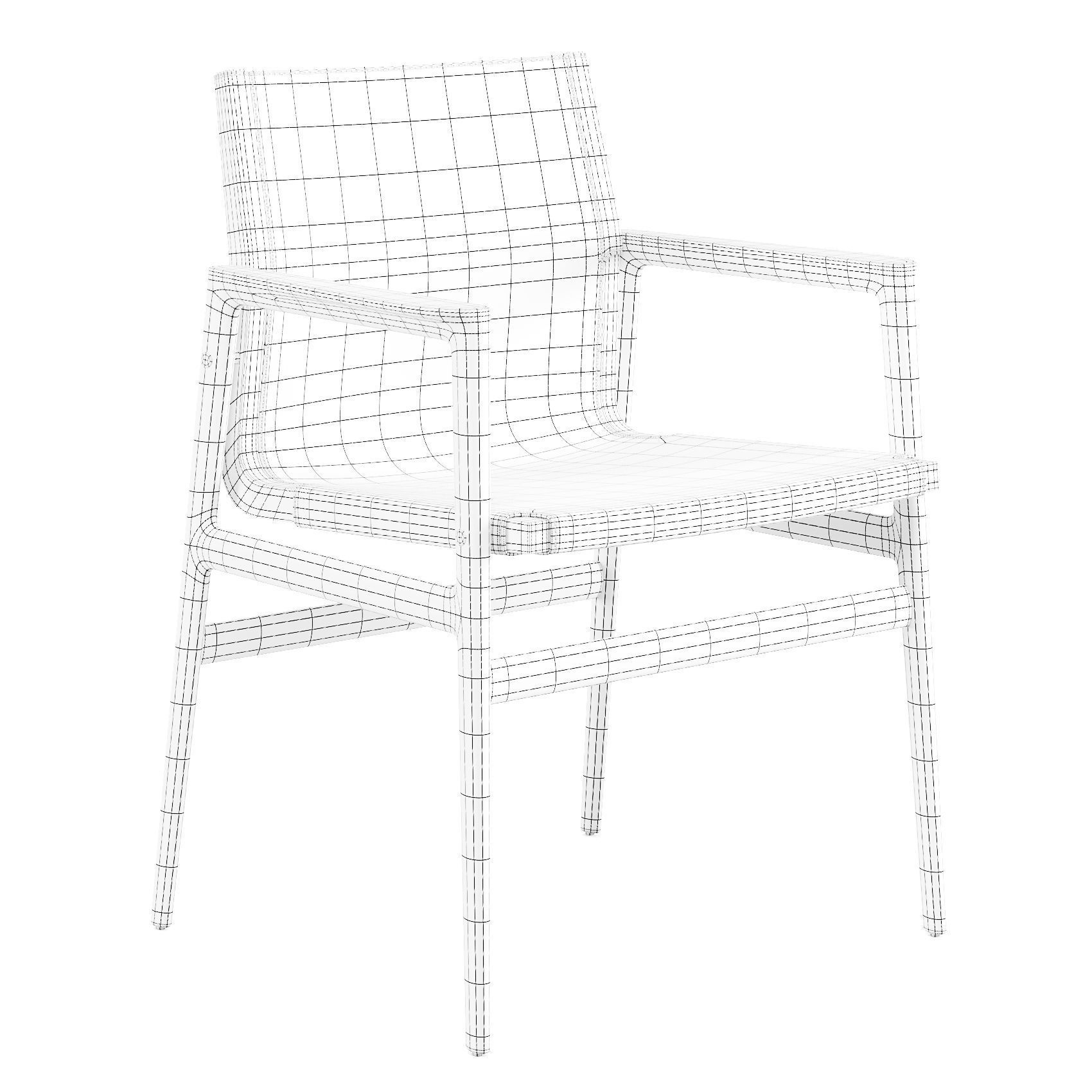 Poliform Ipanema with Armrest - Dining Chair 3D model_9