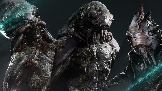 Abyss Creature Bundle Horror Game  Low-poly 3D model