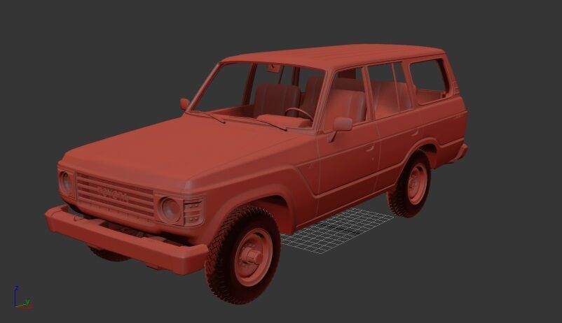 Toyota Land Cruiser J60 1980 3D print model_1