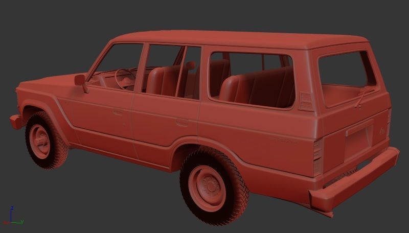 Toyota Land Cruiser J60 1980 3D print model_2