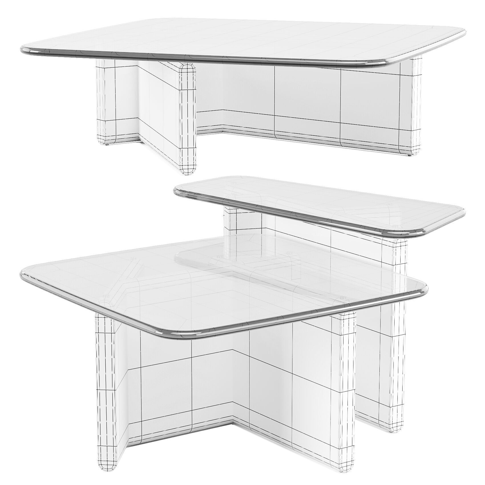 FiamItalia Type - Coffee and Side Tables 3D model_7