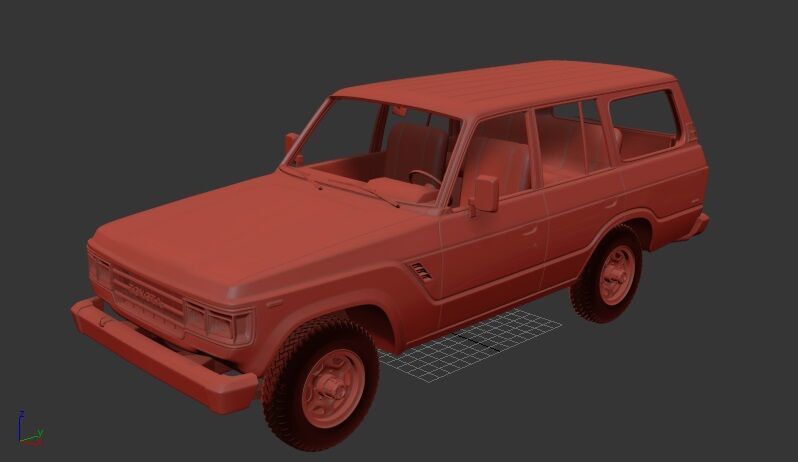 Toyota Land Cruiser J60 US specs 1987 3D print model_1