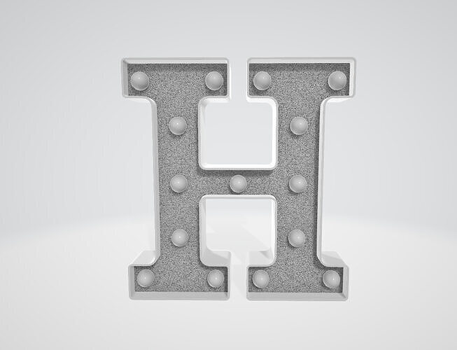 Pooqla Colorful Light Up Letters 3D model