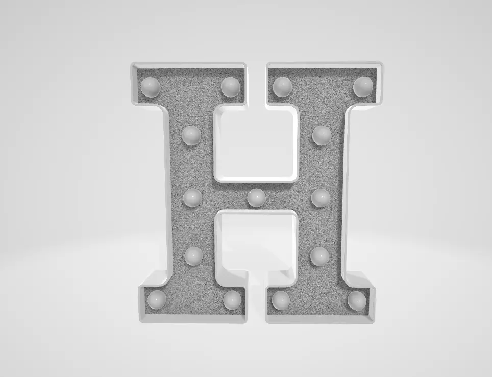 Pooqla Colorful Light Up Letters 3D model