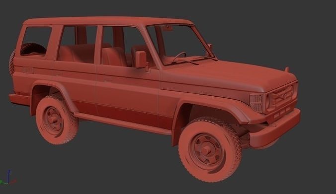 Toyota Land Cruiser J70 5door 1990 3D print model
