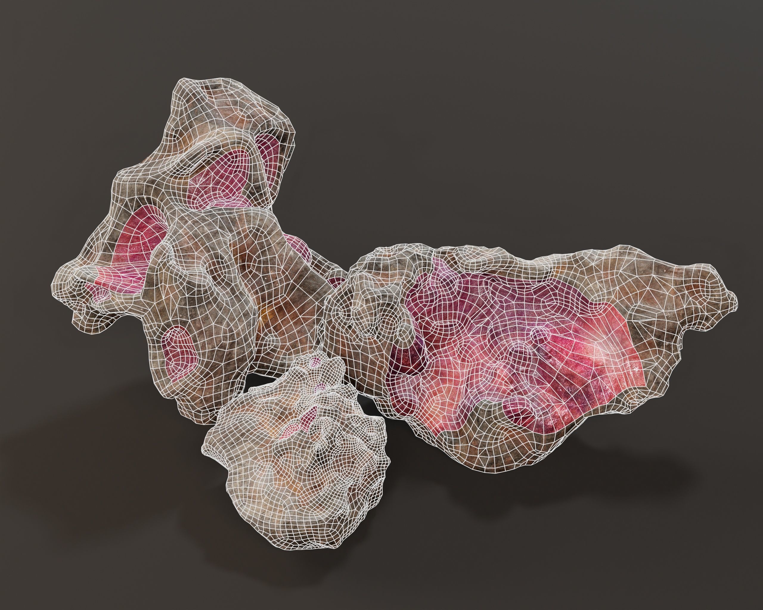 Raw Ore Mineral Deposit - 7 Color Variations Low-poly 3D model_13