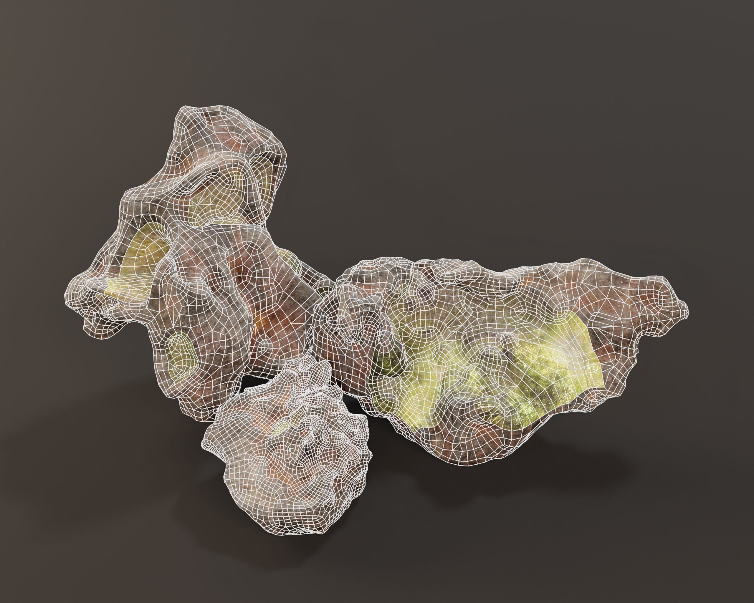 Raw Ore Mineral Deposit - 7 Color Variations Low-poly 3D model_15
