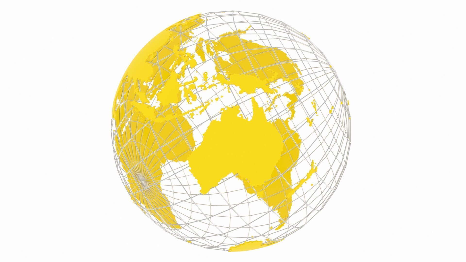 Globe News Skeleton Yellow 3D model_3