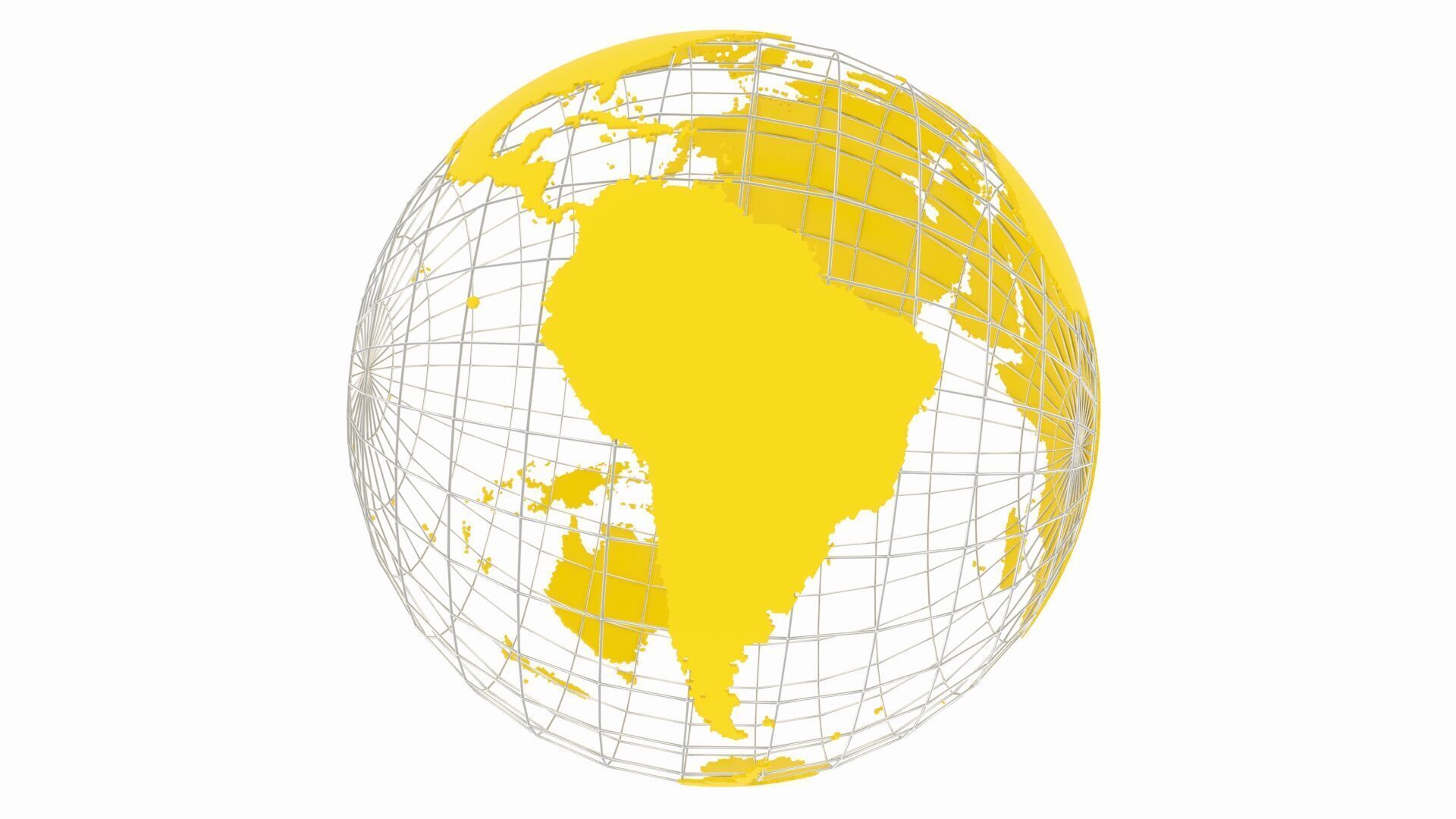 Globe News Skeleton Yellow 3D model_1