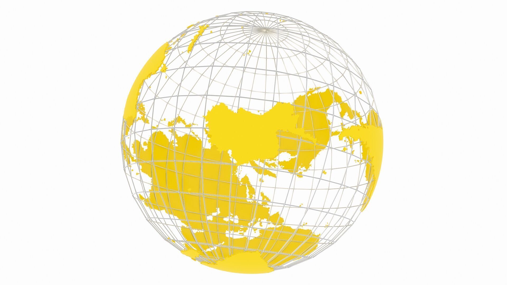 Globe News Skeleton Yellow 3D model_4