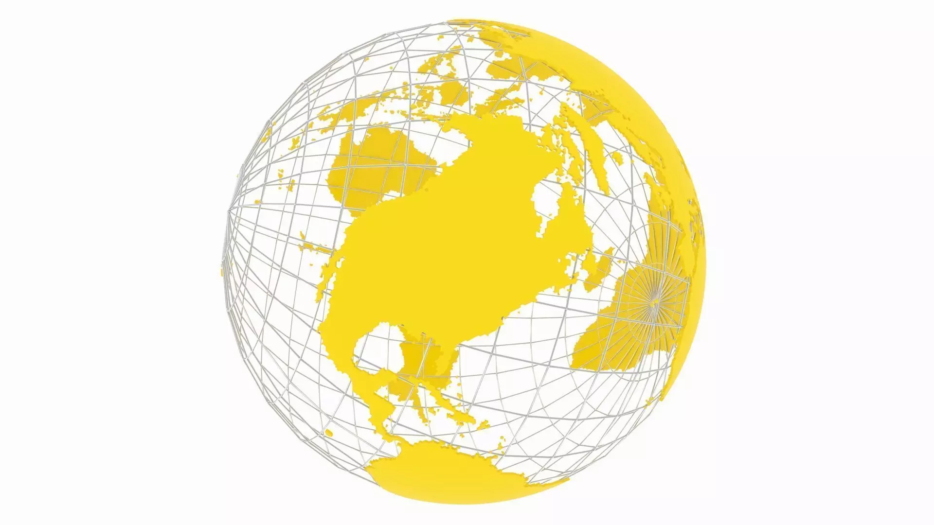 Globe News Skeleton Yellow 3D model_0