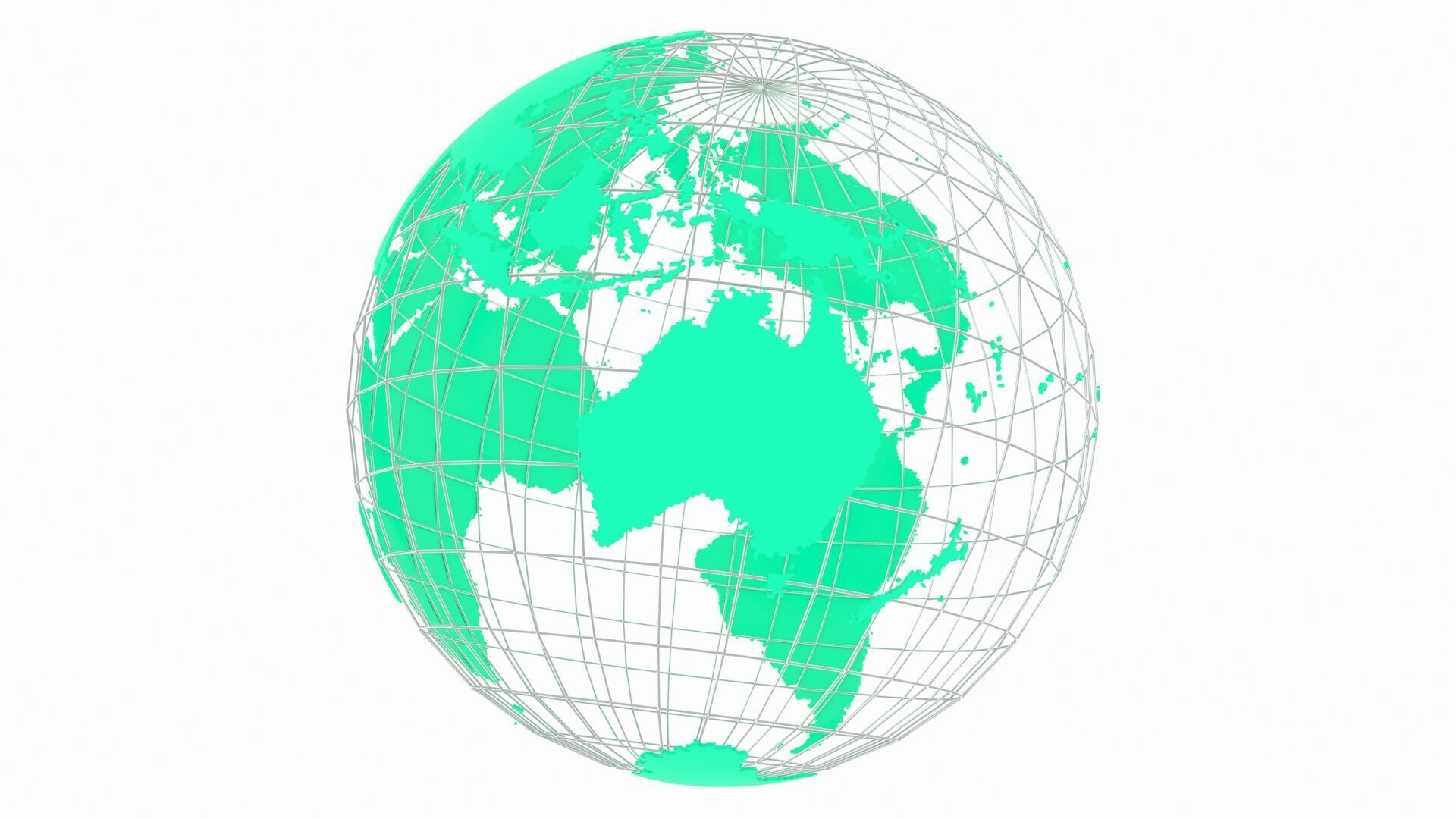 Globe News Skeleton Teal 3D model_3