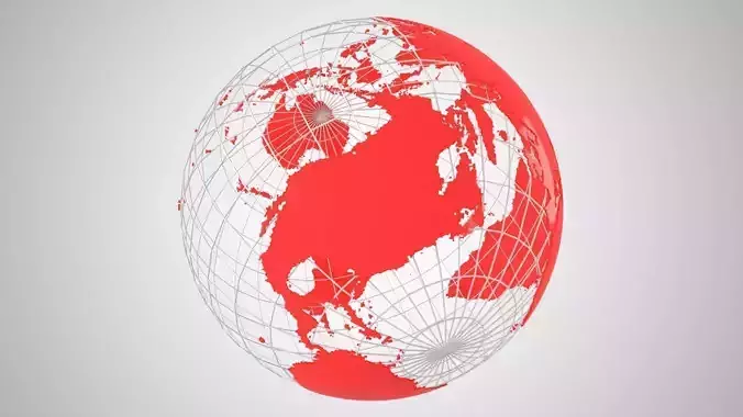 Globe News Skeleton Red