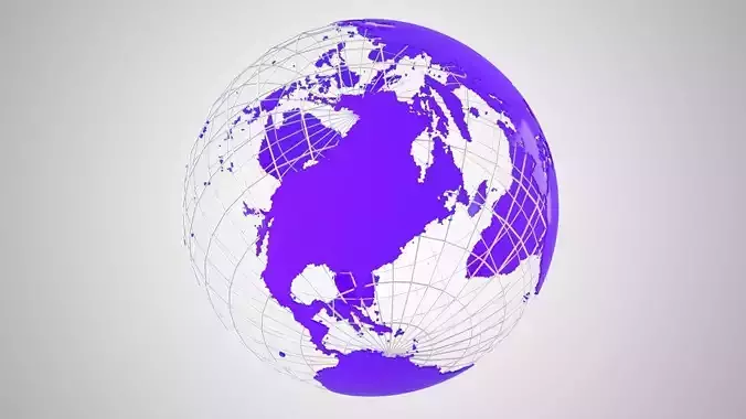 Globe News Skeleton Purpal