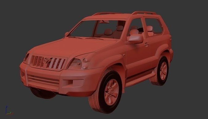Toyota Land Cruiser Prado 120 3door 2009 3D print model