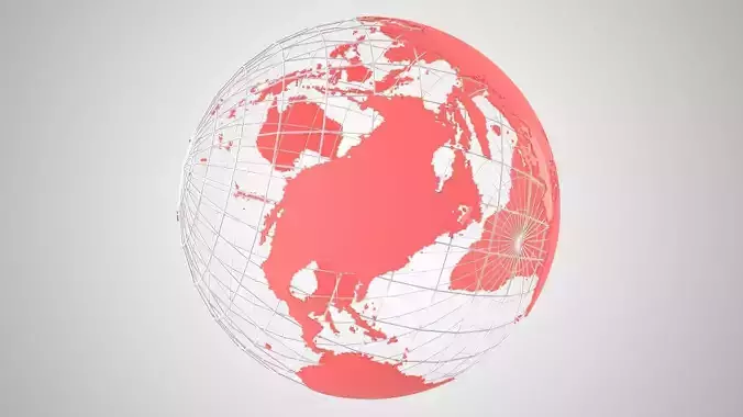 Globe News Skeleton Light Red