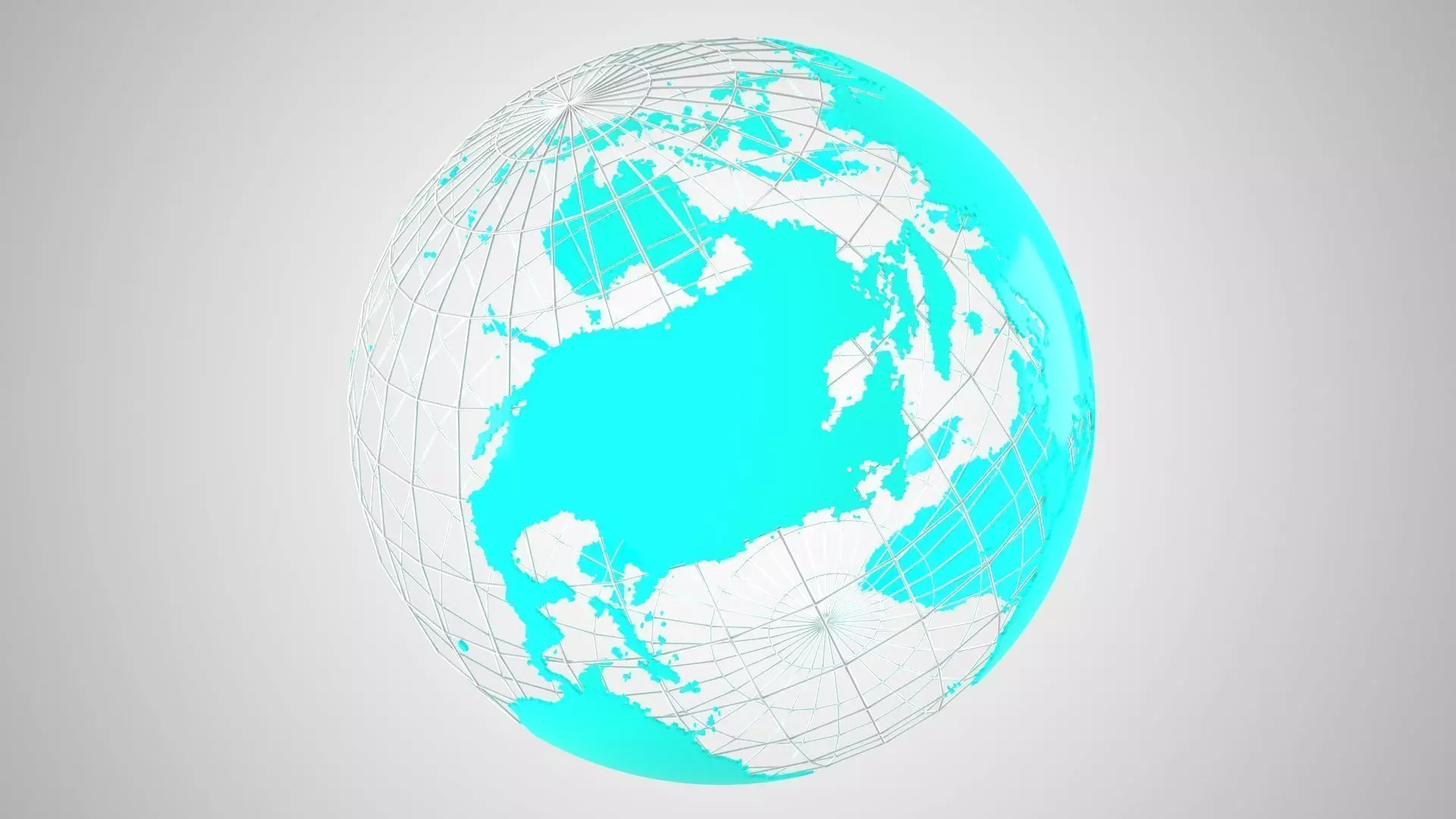 Globe News Skeleton Light Blue 3D model_0