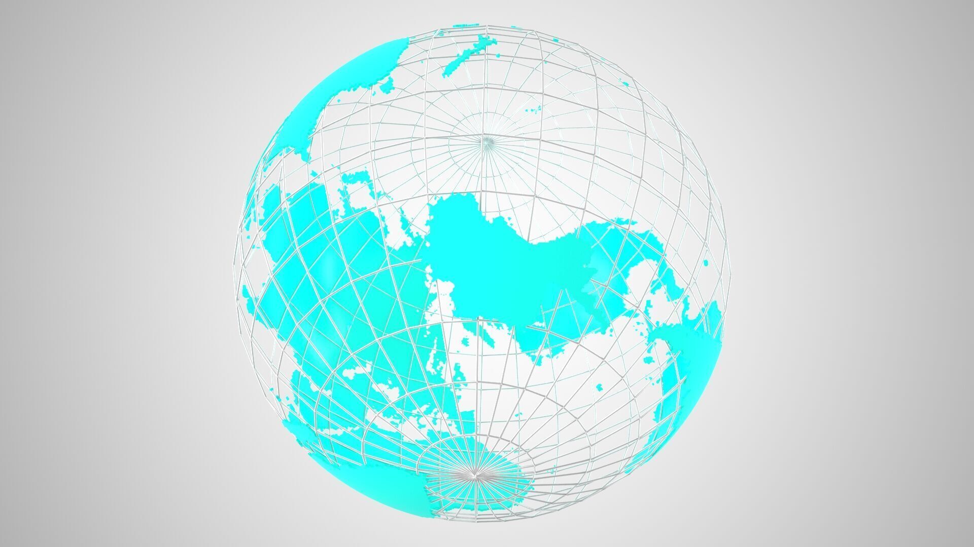 Globe News Skeleton Light Blue 3D model_4