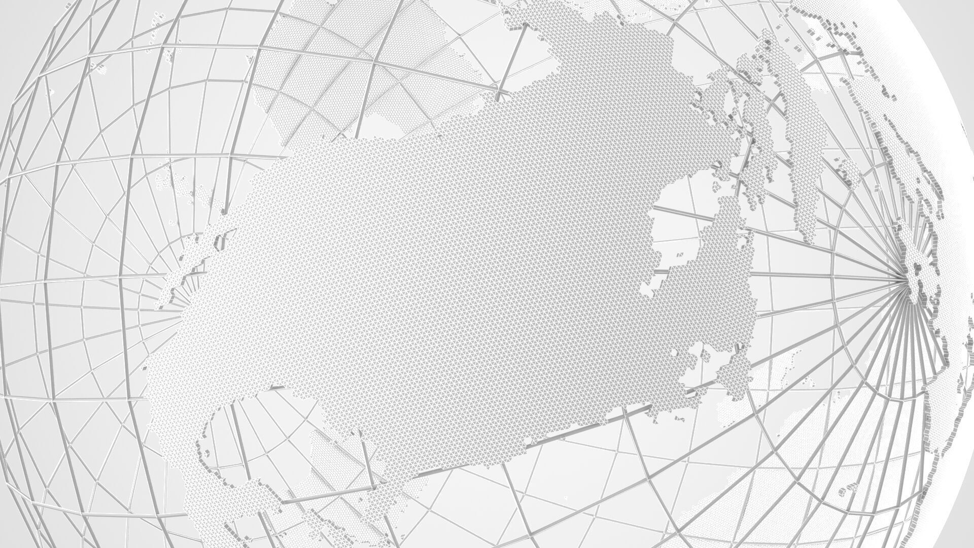 Globe News Skeleton Grey 3D model_5