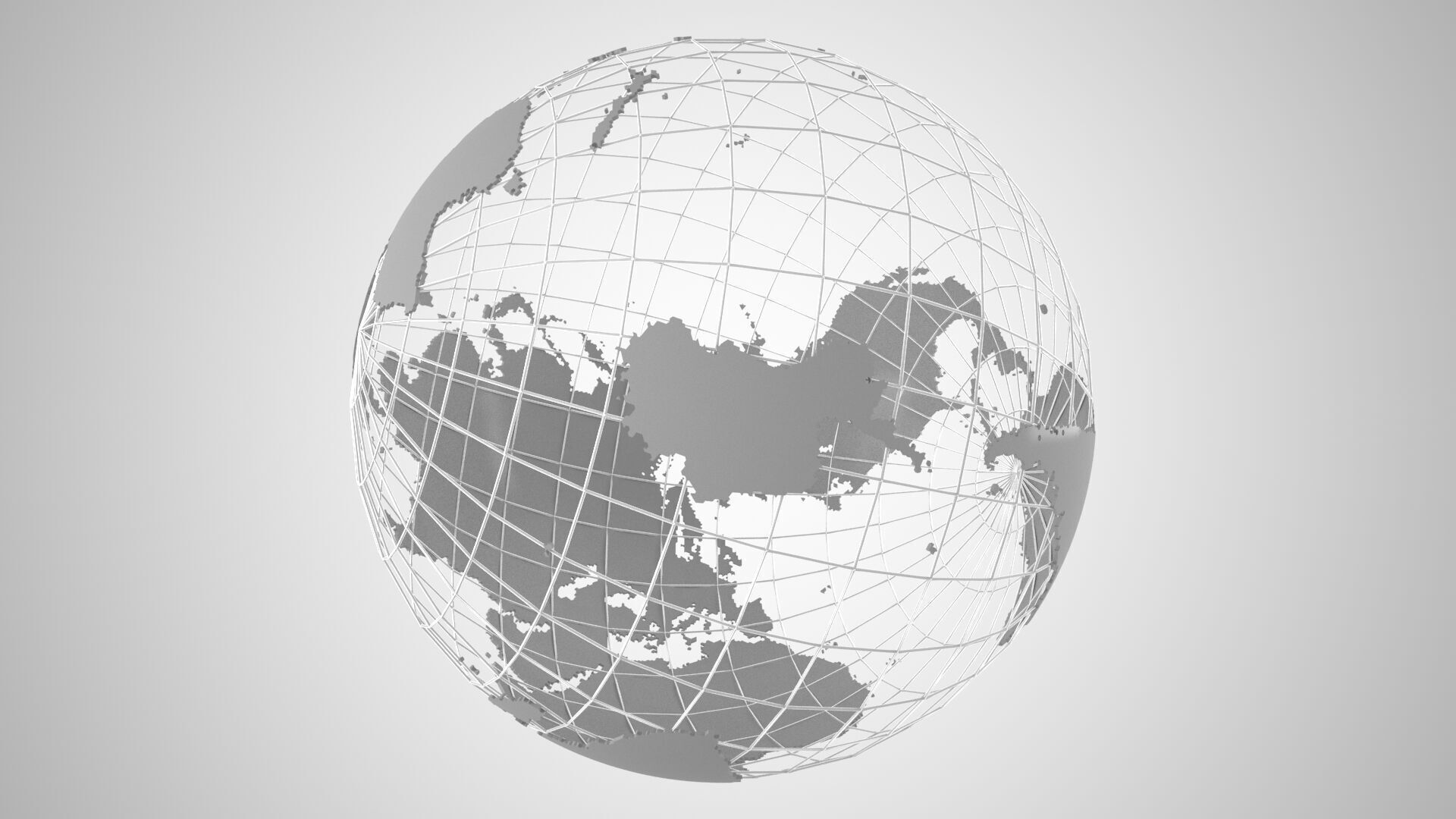 Globe News Skeleton Grey 3D model_4